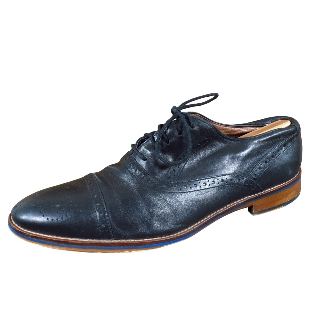 Johnston & Murphy Conard Men Casual Wingtip Oxford Sz 11 Business Black Leather